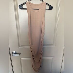 Elegant Tan Sleeveless Dress